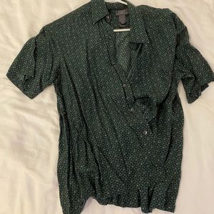 Dark green button up shirt